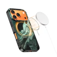   Tech-Protect Lamano Apple iPhone 17 Pro Max hátlap tok, MagSafe, Verde Aura, fekete-zöld