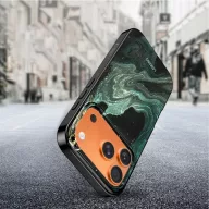   Tech-Protect Lamano Apple iPhone 17 Pro Max hátlap tok, MagSafe, Verde Aura, fekete-zöld