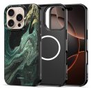 Tech-Protect Lamano Apple iPhone 16 Pro hátlap tok, MagSafe, Verde Aura, fekete-zöld