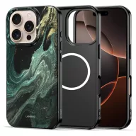   Tech-Protect Lamano Apple iPhone 16 Pro hátlap tok, MagSafe, Verde Aura, fekete-zöld