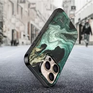   Tech-Protect Lamano Apple iPhone 16 Pro hátlap tok, MagSafe, Verde Aura, fekete-zöld