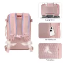 Tech-Protect Defender S50 utazó táska, Ryanair / Wizzair kompatibilis, 20L, 40x20x25cm, rózsaszín