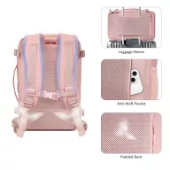   Tech-Protect Defender S50 utazó táska, Ryanair / Wizzair kompatibilis, 20L, 40x20x25cm, rózsaszín