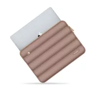   Tech-Protect Puffy univerzális laptop táska / tartó, ütéscsillapító habréteggel, plüss béléssel, 13-14col, mogyoróbarna
