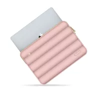   Tech-Protect Puffy univerzális laptop táska / tartó, ütéscsillapító habréteggel, plüss béléssel, 13-14col, rozéarany