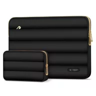   Tech-Protect Puffy univerzális laptop táska / tartó, ütéscsillapító habréteggel, plüss béléssel, 15-16col, fekete