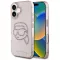 Karl Lagerfeld IML Rhinestones Karl Head iPhone 16 hátlap tok kameravédelemmel, rózsaszín