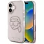 Karl Lagerfeld IML Rhinestones Karl Head iPhone 16 hátlap tok kameravédelemmel, rózsaszín