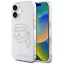 Karl Lagerfeld IML Rhinestones Karl Head iPhone 16 hátlap tok kameravédelemmel, átlátszó