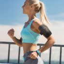 Spigen Dynamic Shield A702 karra rögzíthető telefon tartó, táska, karpánt 6,9" átmérőig, fekete