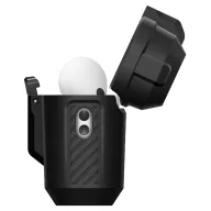   Spigen Lock Fit Apple Airpods Pro 3 fülhallgató tok, karabinerrel, matt fekete
