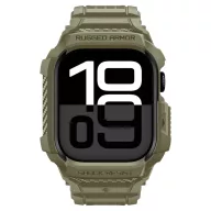   Spigen Rugged Armor Pro 2 Apple Watch 10-11 (46 mm) szíj / tok, Vintage Khaki, zöld