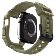   Spigen Rugged Armor Pro 2 Apple Watch 10-11 (46 mm) szíj / tok, Vintage Khaki, zöld