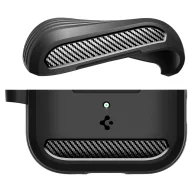   Spigen Rugged Armor Apple AirPods Pro 3 tok, karabinerrel, Matte Black, fekete