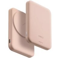   Uniq Lyden Lexa Fast Wireless USB-C PD Powerbank / külső akkumulátor, MagSafe, kompakt, 5000mAh, Blush Pink, rózsaszín