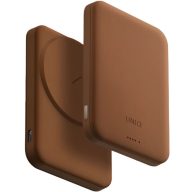   Uniq Lyden Lexa Fast Wireless USB-C PD Powerbank / külső akkumulátor, MagSafe, kompakt, 5000mAh, Caramel, barna