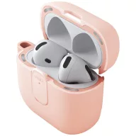   Uniq Clyde Apple Airpods 5 / Airpods 4 tok karabinerrel, rózsaszín