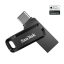 SANDISK 183598 USB-C pendrive, USB 3.1, Dual Drive GO, 128GB, fekete