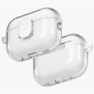   Uniq Glase Pro Apple AirPods Pro 3 tok karabinerrel, átlátszó