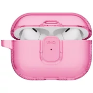   Uniq Glase Pro Apple AirPods Pro 3 tok karabinerrel, rózsaszín