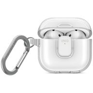 Uniq Glase Pro Apple AirPods 4 tok karabinerrel, átlátszó