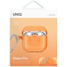 Uniq Glase Pro Apple AirPods 4 tok karabinerrel, narancs