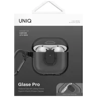   Uniq Glase Pro Apple Airpods 5 / Airpods 4 tok karabinerrel, szürke