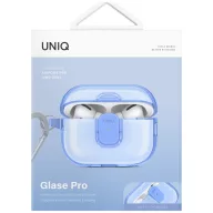 Uniq Glase Pro Apple AirPods Pro 2 tok karabinerrel, kék