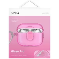   Uniq Glase Pro Apple AirPods Pro 2 tok karabinerrel, rózsaszín