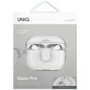 Uniq Glase Pro Apple AirPods Pro 2 tok karabinerrel, átlátszó