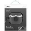 Uniq Glase Pro Apple AirPods Pro 2 tok karabinerrel, szürke