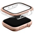 Uniq Voute Apple Watch 11 / Watch 10 46mm műanyag tok, tempered glass kijelzővédő üvegfóliával, rozéarany