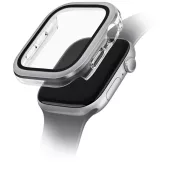   Uniq Voute Apple Watch 11 / Watch 10 46mm műanyag tok, kijelzővédő felülettel, ezüst