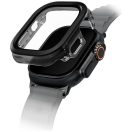 Uniq Voute Apple Watch Ultra 3 / 2 / 1 49mm műanyag tok, tempered glass kijelzővédő üvegfóliával, ezüst