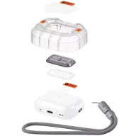   Spigen Lock Fit "M" Apple Airpods Pro /  Airpods Pro 2 fülhallgató tokhoz biztonsági zár, kézpánttal, szürke