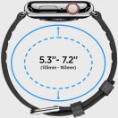 Spigen Retro Fit Apple Watch Ultra 3 / 2 / 1 49mm 10 46mm / 9 / 8 / 7 45mm / SE (2 / 1) / 6 / 5 / 4 44mm / 3 / 2 / 1 42mm műbőr szíj, fekete