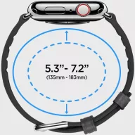   Spigen Retro Fit Apple Watch Ultra 4 / 3 / 2 / 1 49mm 10 46mm / 9 / 8 / 7 45mm / SE (2 / 1) / 6 / 5 / 4 44mm / 3 / 2 / 1 42mm műbőr szíj, fekete