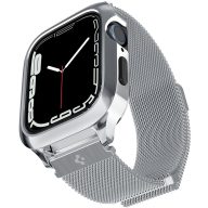   Spigen Metal Fit Pro Apple Watch 4-6, SE, SE (2022), SE (2025) (40 mm) / Watch 7-9 (41 mm) fém szíj / tok, ezüst