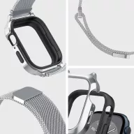   Spigen Metal Fit Pro Apple Watch 4-6, SE, SE (2022), SE (2025) (40 mm) / Watch 7-9 (41 mm) fém szíj / tok, ezüst