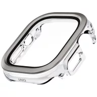   Uniq Voute Apple Watch Ultra 4 / 3 / 2 / 1 49mm műanyag tok, kijelzővédő felülettel, átlátszó
