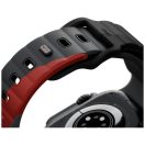 Uniq Stride De Rubber Apple Watch 44/45/46/49mm gumis szilikon szíj, fekete-piros