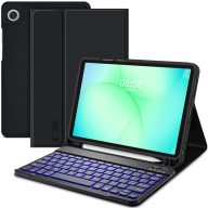   Tech-Protect Sc Pen + Keyboard Samsung Galaxy Tab A9+ / Tab A11+ oldalra nyíló, kitámasztható mappa tok ceruza tartóval, mágneses rögzítés, billentyűzettel, fekete
