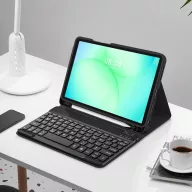   Tech-Protect Sc Pen + Keyboard Samsung Galaxy Tab A9+ / Tab A11+ oldalra nyíló, kitámasztható mappa tok ceruza tartóval, mágneses rögzítés, billentyűzettel, fekete