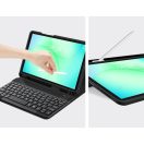 Tech-Protect Sc Pen + Keyboard Samsung Galaxy Tab A9+ / Tab A11+ oldalra nyíló, kitámasztható mappa tok ceruza tartóval, mágneses rögzítés, billentyűzettel, fekete