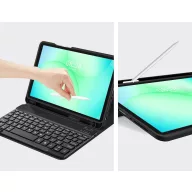   Tech-Protect Sc Pen + Keyboard Samsung Galaxy Tab A9+ / Tab A11+ oldalra nyíló, kitámasztható mappa tok ceruza tartóval, mágneses rögzítés, billentyűzettel, fekete