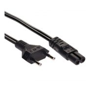   Akyga 230V villásdugó CEE 7/16 - C7 M/F tápkábel 1.5m fekete (AK-RD-01A)