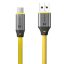 Tactical Fat Man 2.0 USB-A-USB-C töltő- és adatkábel, szilikon, 1m, sárga