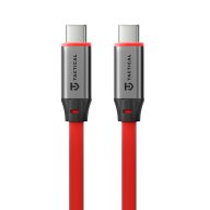   Tactical Fat Man 2.0 USB-C-USB-C töltő- és adatkábel, szilikon, 1m, piros