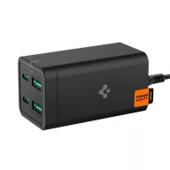  Spigen PowerArc PD2101 hálózati töltő állomás, 2xUSB-C + 2xUSB-A, 65W, EU-s tápkábellel, fekete