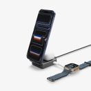 Spigen EF302MOQ 2in1 Magfit vezeték nélküli wireless gyorstöltő, mágneses, 25W, fekete